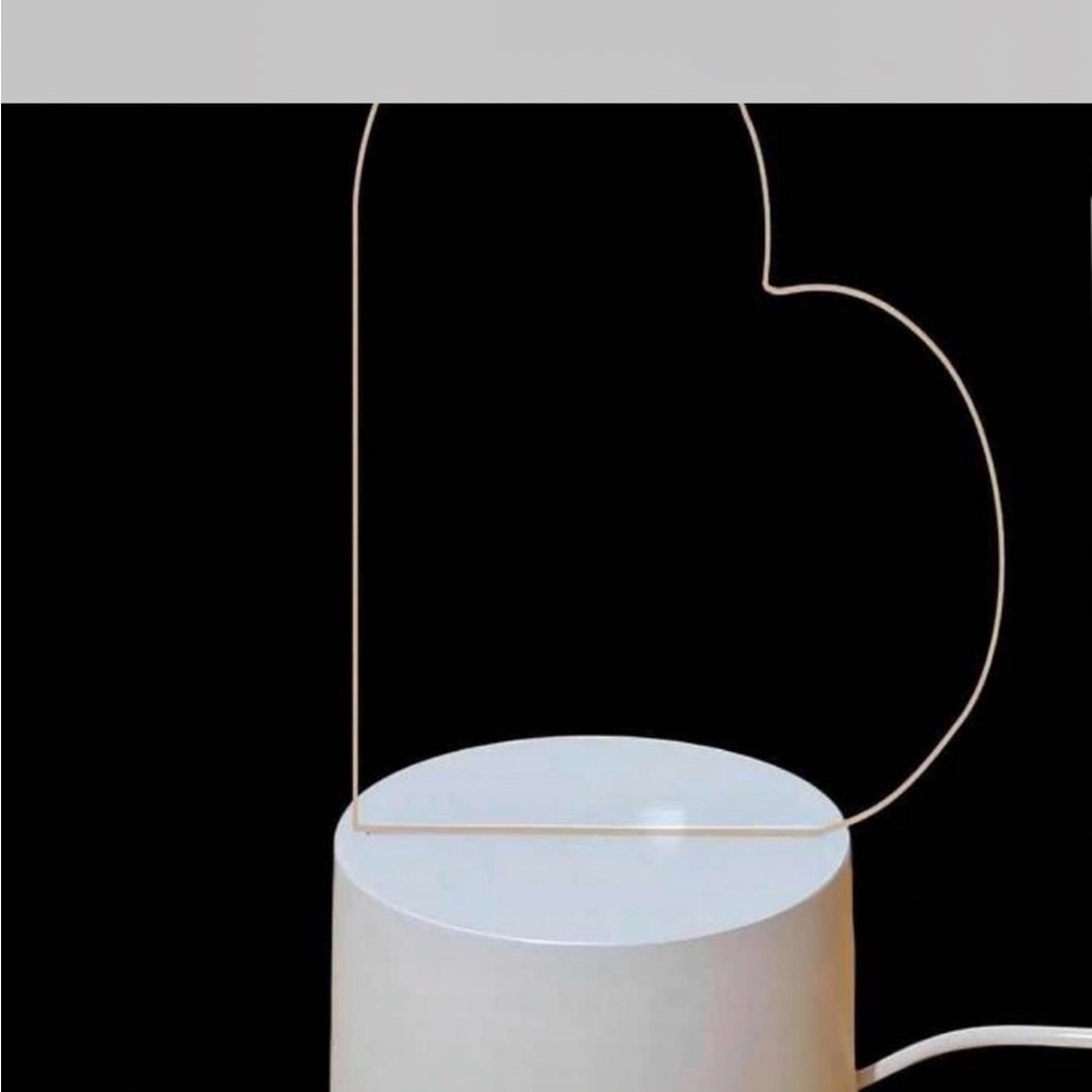 Modern White Heart-Shaped LED Lamp